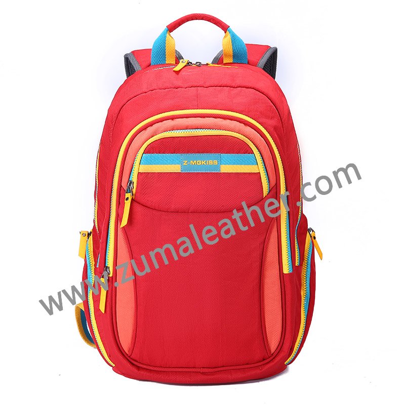 Young Style Red Nylon Crossbody Backpack for Girls ZM BP-01
