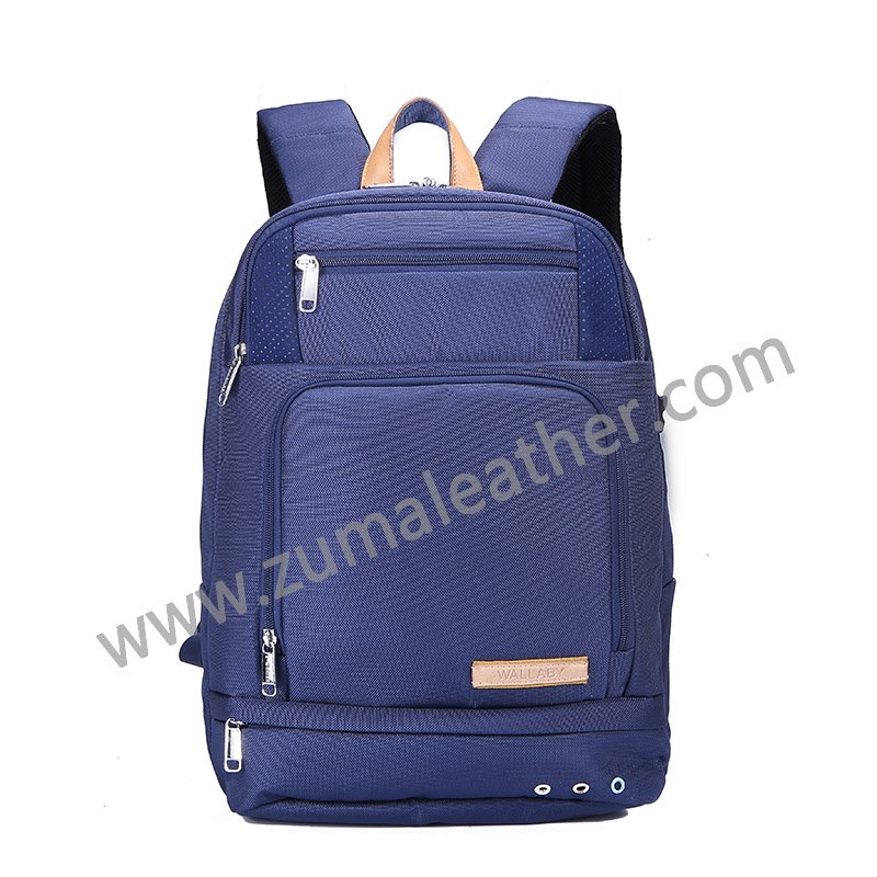 Navy Blue Nylon Backpack for School and Outdoors  BP-07