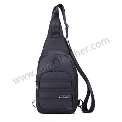 Black Triple Nylon Backpack With Mesh Pocket ZM OS-10
