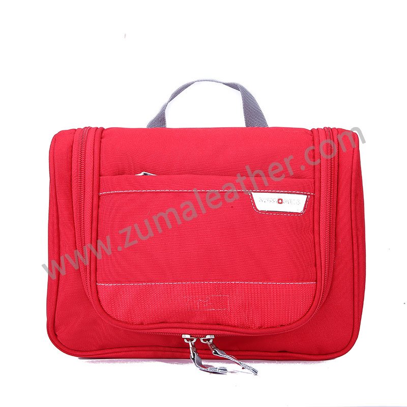 Red Simple Travel Nylon Toiletry Bag for Men ZM TB-02